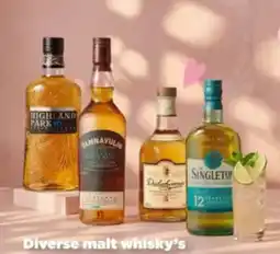 PLUS Diverse malt whisky's aanbieding