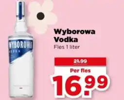 PLUS Wyborowa vodka fles 1 liter aanbieding