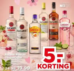 PLUS Bacardi Rum en Gordon's Gin aanbieding