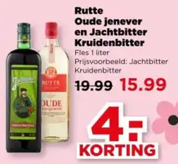 PLUS Rutte oude jenever en jachtbitter kruidenbitter aanbieding