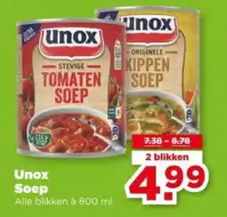 PLUS Unox soep aanbieding