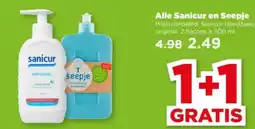 PLUS Alle sanicur en seepje aanbieding