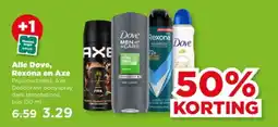 PLUS Alle Dove, Rexona en Axe aanbieding