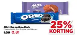 PLUS Alle Milka en Oreo Koek aanbieding