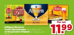 PLUS Affligem Blond en Texels Skuumkoppe Desperados Original Set 12 blikjes à 33 cl aanbieding