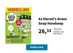 Plein.nl 6x Marcel's Green Soap Handzeep aanbieding