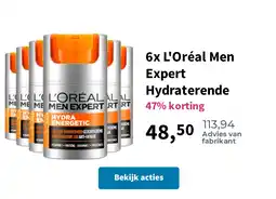 Plein.nl 6x L'Oréal Men Expert Hydraterende aanbieding