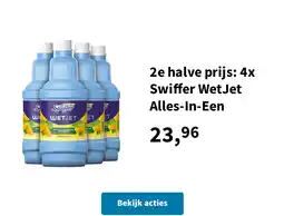 Plein.nl 2e halve prijs: 4x Swiffer WetJet Alles-In-Een aanbieding