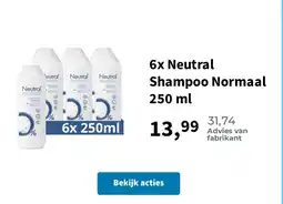 Plein.nl 6x Neutral Shampoo Normaal 250 ml aanbieding