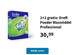 Plein.nl 2+2 gratis: Dreft Poeder Wasmiddel Professional aanbieding