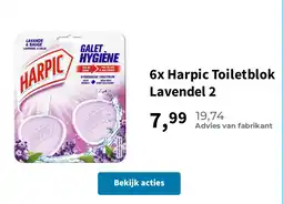 Plein.nl 6x Harpic Toiletblok Lavendel 2 aanbieding