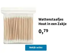 Plein.nl Wattenstaafjes Hout in een Zakje aanbieding