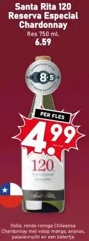 Coop Santa Rita 120 Reserva Especial Chardonnay aanbieding