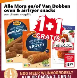 Coop Alle Mora en/of Van Dobben oven & airfryer snacks aanbieding