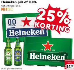 Coop Heineken pils of 0.0% aanbieding
