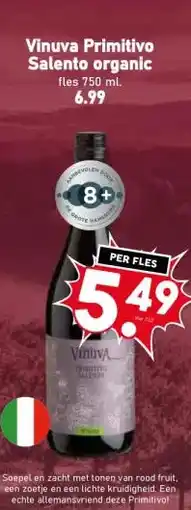 Coop Vinuva Primitivo Salento organic aanbieding