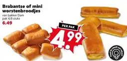Coop Brabantse of mini worstenbroodjes aanbieding