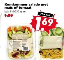 Coop Komkommer salade met maïs of tomaat aanbieding