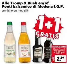 Coop Alle Tromp & Rueb en/of Ponti balsamico di Modena I.G.P. aanbieding
