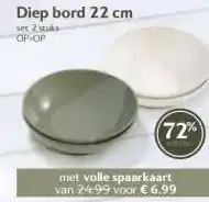 Coop Diep bord 22 cm aanbieding