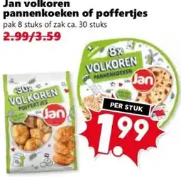 Coop Jan volkoren pannenkoeken of poffertjes aanbieding