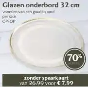Coop Glazen onderbord 32 cm aanbieding