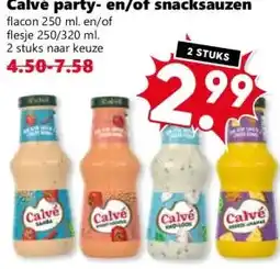 Coop Calvé party- en/of snacksauzen aanbieding