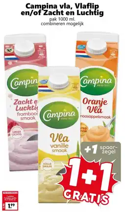 Coop Campina vla, Vlaflip en/of Zacht en Luchtig aanbieding
