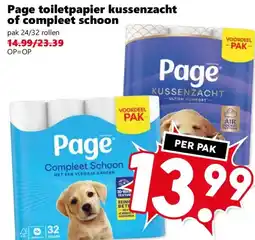 Coop Page toiletpapier kussenzacht of compleet schoon aanbieding