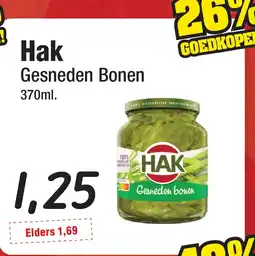 Budget Food Hak Gesneden Bonen aanbieding