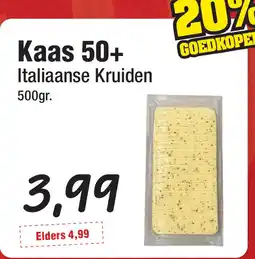 Budget Food Kaas 50+ Italiaanse Kruiden aanbieding