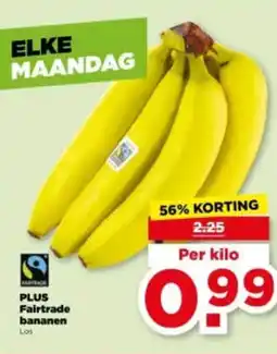 PLUS Plus fairtrade bananen aanbieding