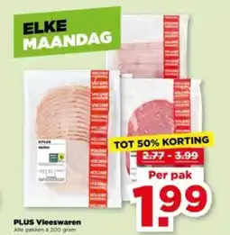 PLUS Plus vleeswaren aanbieding