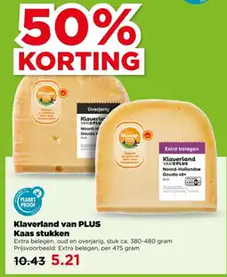 PLUS Klaverland van plus kaas stukken aanbieding