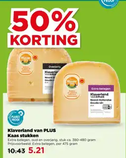 PLUS Klaverland van plus kaas stukken aanbieding