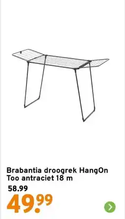 GAMMA Brabantia droogrek HangOn Too antraciet 18 m aanbieding