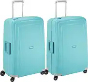 Coolblue Samsonite S'Cure Spinner 75cm Duo Pack Aqua Blue aanbieding