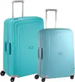 Coolblue Samsonite S'Cure Spinner 69+75cm Aqua Blue Kofferset aanbieding