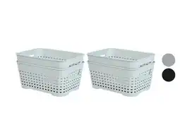 Lidl W5 Set van 4 opbergmanden aanbieding