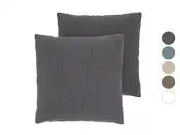 Lidl LIVARNO Set van 2 mousseline kussenslopen 50 x 60 cm aanbieding