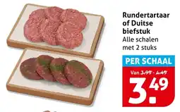 Hoogvliet Rundertartaar of Duitse biefstuk aanbieding