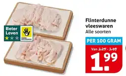 Hoogvliet Flinterdunne vleeswaren aanbieding