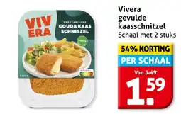 Hoogvliet Vivera gevulde kaasschnitzel aanbieding