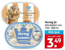 Hoogvliet Hertog ijs aanbieding