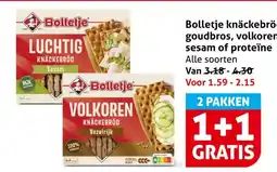 Hoogvliet Bolletje knäckebröd goudbros, volkorensesam of proteïne aanbieding