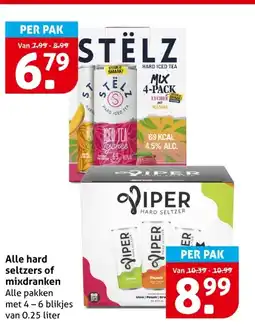 Hoogvliet Alle hard seltzers of mixdranken aanbieding
