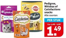 Hoogvliet Pedigree, Whiskas of Catisfactions snacks aanbieding