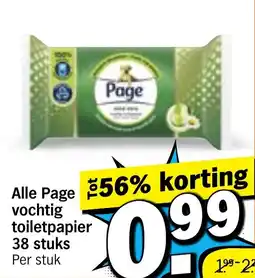 Albert Heijn Alle Page vochtig toiletpapier aanbieding