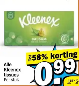 Albert Heijn Alle Kleenex tissues aanbieding