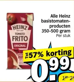 Albert Heijn Alle Heinz basis tomatenproducten aanbieding